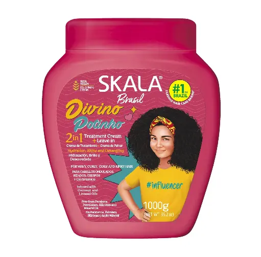 SKALA - HAMAM ZAIT DIVINO POTINHO 2 IN 1 CREAM WITH SHEA BUTTER AND ALOE VERA MOISTURIZES AND SOFTENS KIDS HAIR 1000G