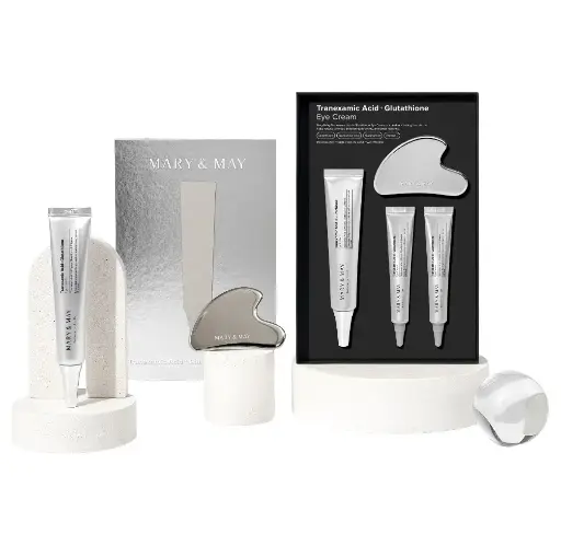 MARY & MAY - TRANEXAMIC ACID + GLUTATHIONE EYE CREAM SET 4PCS