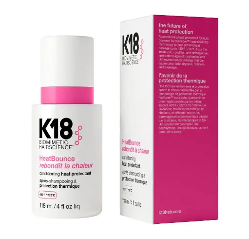K18 - HAIR HEATBOUNCE REBONDIT LA CHALEUR CONDITIONING HEAT PROTECTANT 118ML