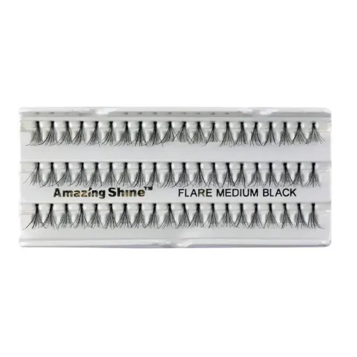 أمازينج شاين - رقم 668 رموش صناعية فليير طويلة باللون الأسود