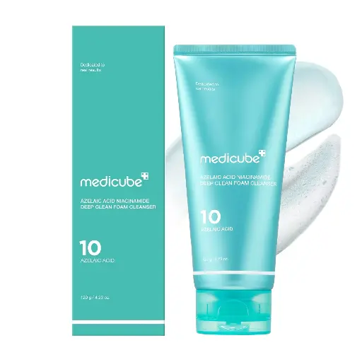 MEDICUBE - AZELAIC ACID NIACINAMIDE DEEP CLEAN FOAM CLEANSER 120G