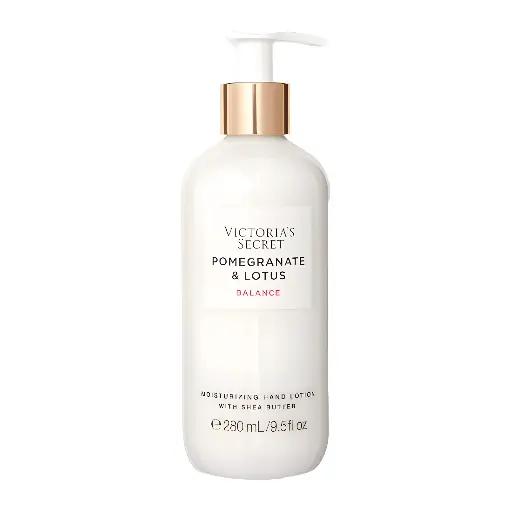 VICTORIA'S SECRET - MOISTURIZING HAND LOTION WITH SHEA BUTTER POMEGRANATE & LOTUS SCENT 280ML