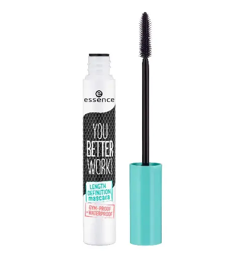 ESSENCE - YOU BETTER WORK GYM PROOF AND WATERPROOF LENGTH DEFINITION MASCARA BLACK 10ML
